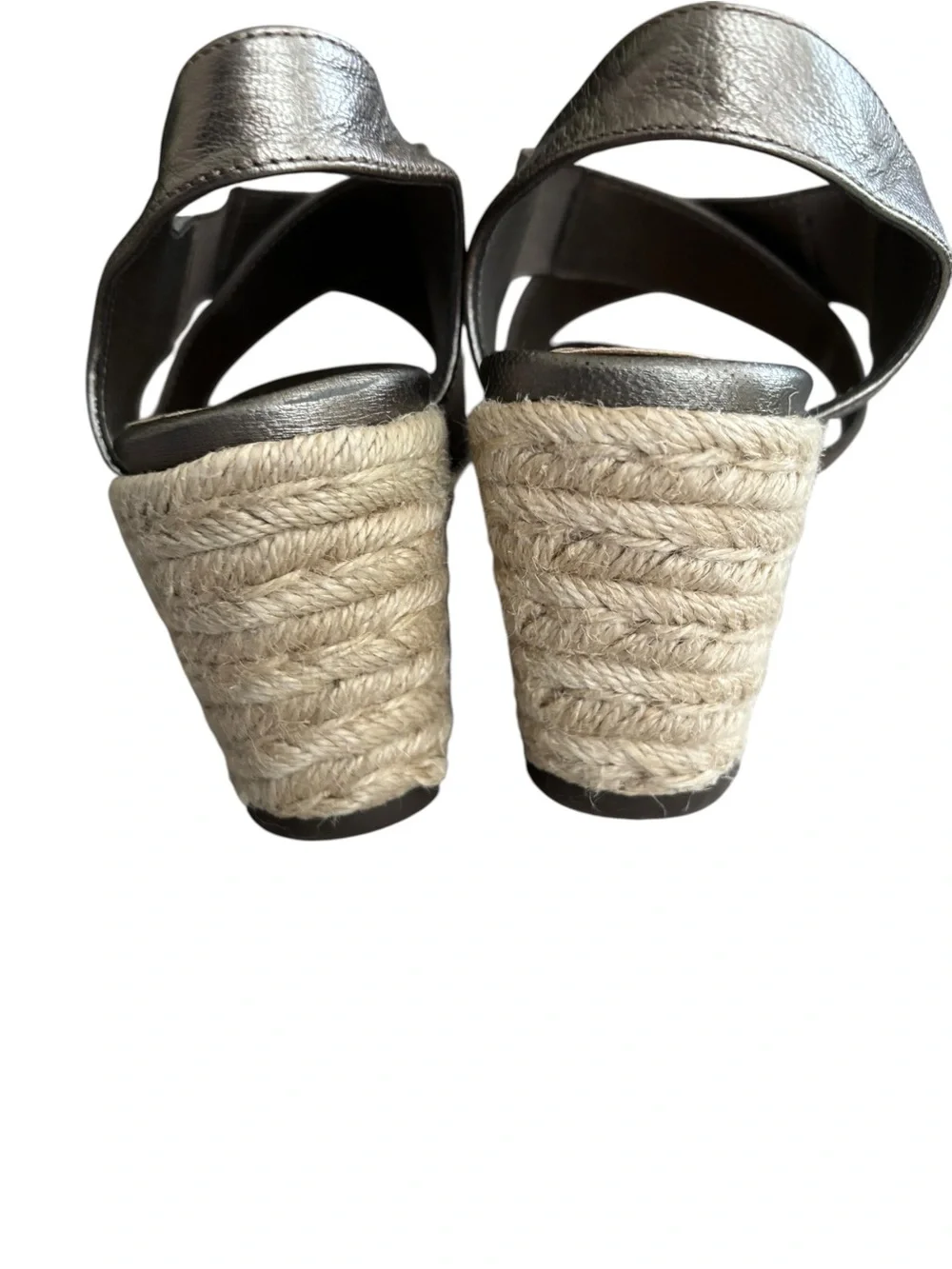 Vionic Tulum Ainsleigh wedge sandals, featuring a metallic bronze leather upper